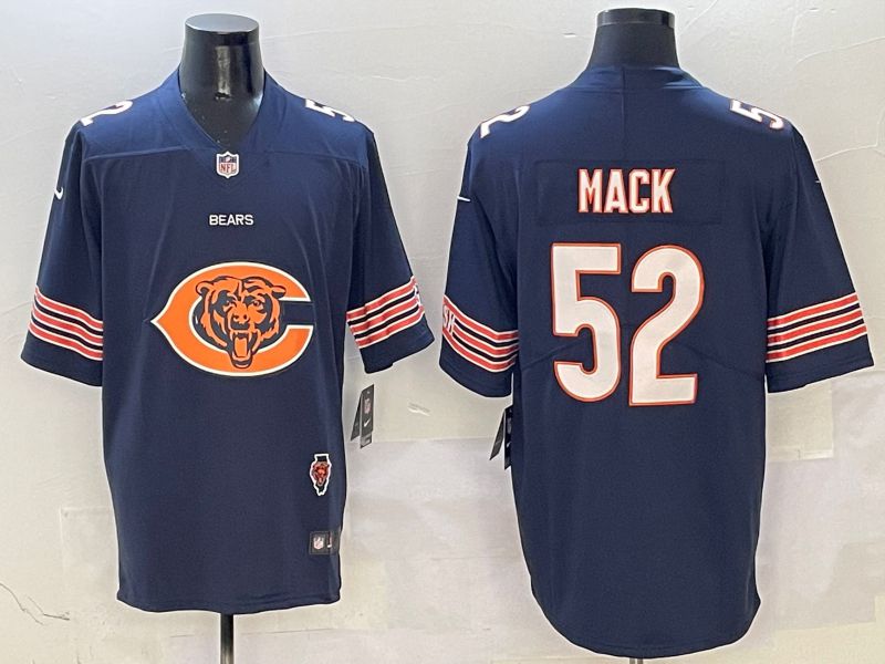 Men Chicago Bears #52 Mack Blue 2025 Nike Limited NFL Jersey style 2